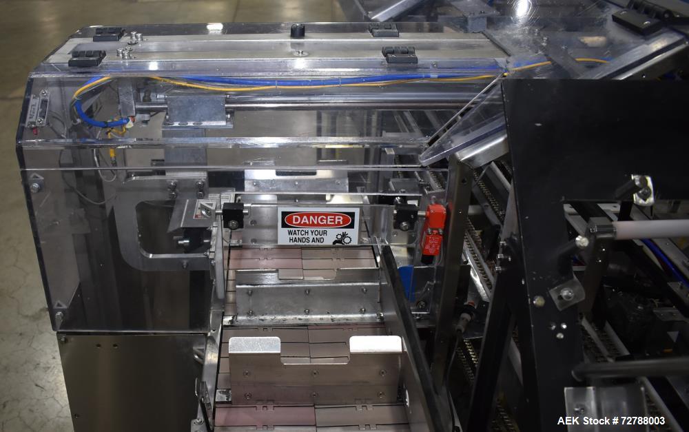 Used Econocorp Econoseal Spartan Automatic Horizontal Intermittent Hotmelt Glue Cartoner. Capable of speeds up to 40 cartons per minute (depending on carton style). Carton size range: 2" - 10" Length...