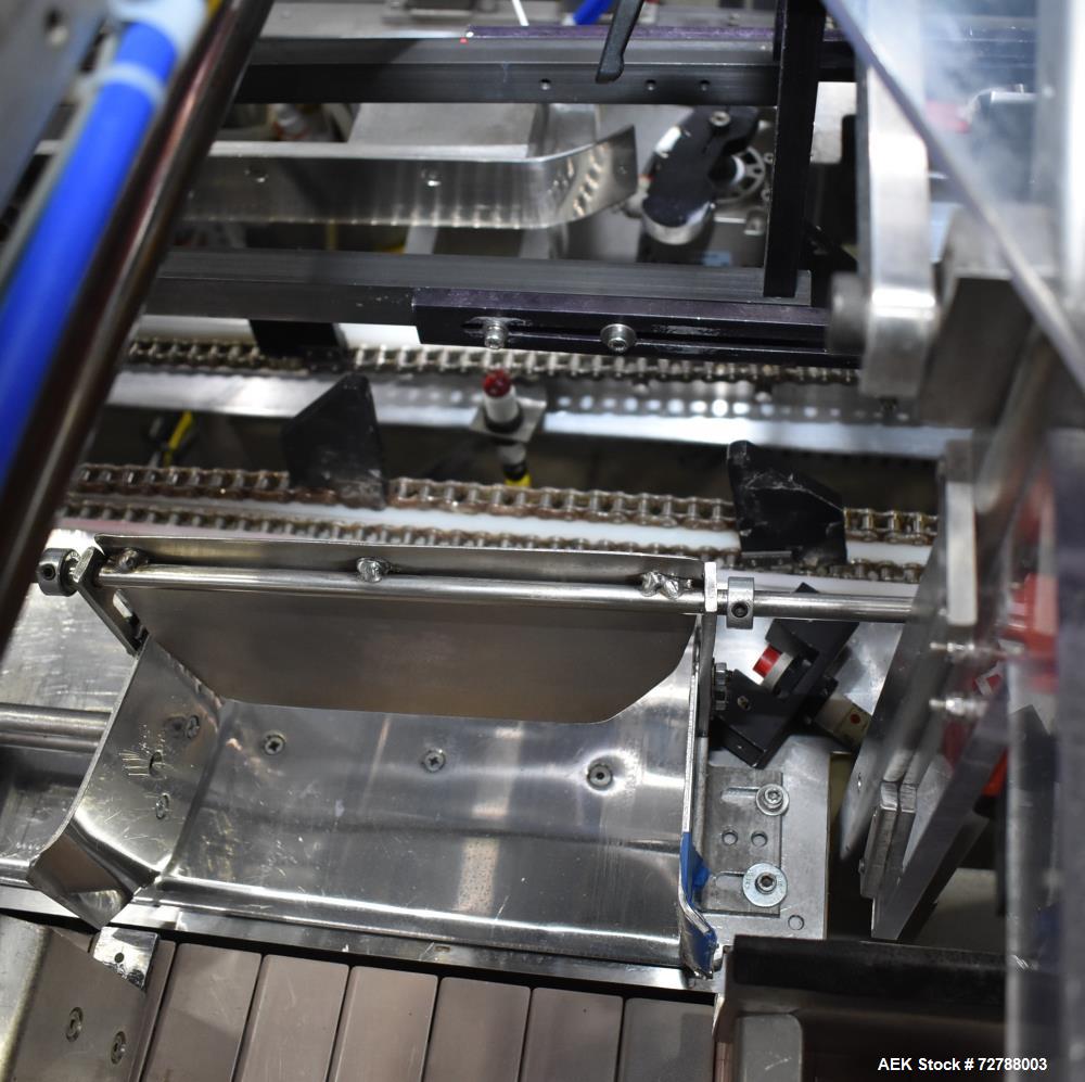 Used Econocorp Econoseal Spartan Automatic Horizontal Intermittent Hotmelt Glue Cartoner. Capable of speeds up to 40 cartons per minute (depending on carton style). Carton size range: 2" - 10" Length...