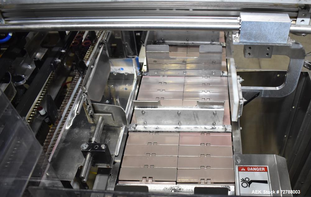 Used Econocorp Econoseal Spartan Automatic Horizontal Intermittent Hotmelt Glue Cartoner. Capable of speeds up to 40 cartons per minute (depending on carton style). Carton size range: 2" - 10" Length...