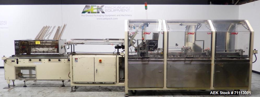 Used FMS Serpa Model 2100 MIAL Automatic Horizontal Glue Cartoner.