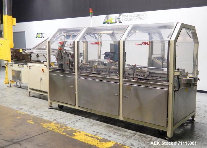 Used FMS Serpa Model 2100 MIAL Automatic Horizontal Glue Cartoner.