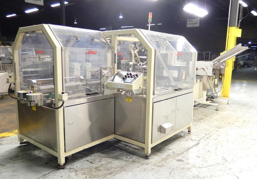 Used FMS Serpa Model 2100 MIAL Automatic Horizontal Glue Cartoner.