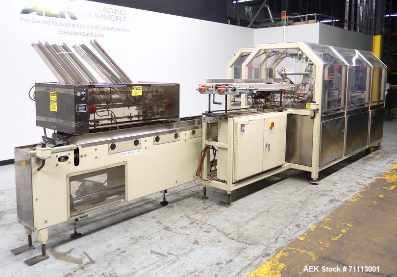 Used FMS Serpa Model 2100 MIAL Automatic Horizontal Glue Cartoner.