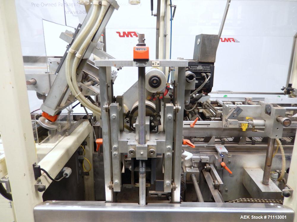 Used FMS Serpa Model 2100 MIAL Automatic Horizontal Glue Cartoner.