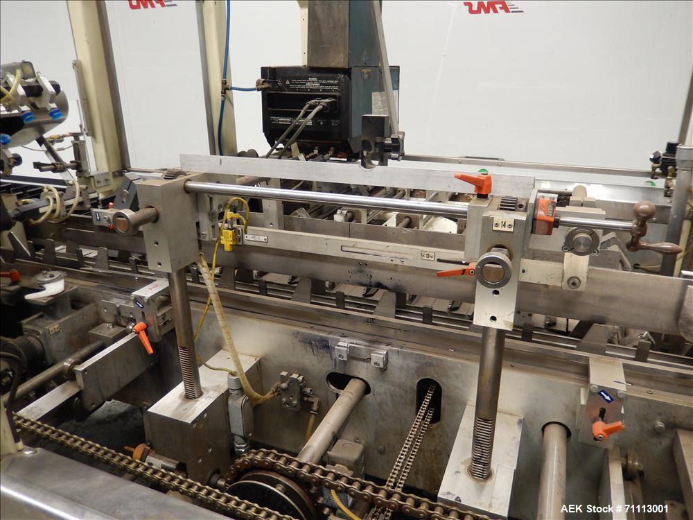 Used FMS Serpa Model 2100 MIAL Automatic Horizontal Glue Cartoner.