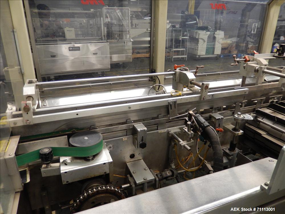 Used FMS Serpa Model 2100 MIAL Automatic Horizontal Glue Cartoner.