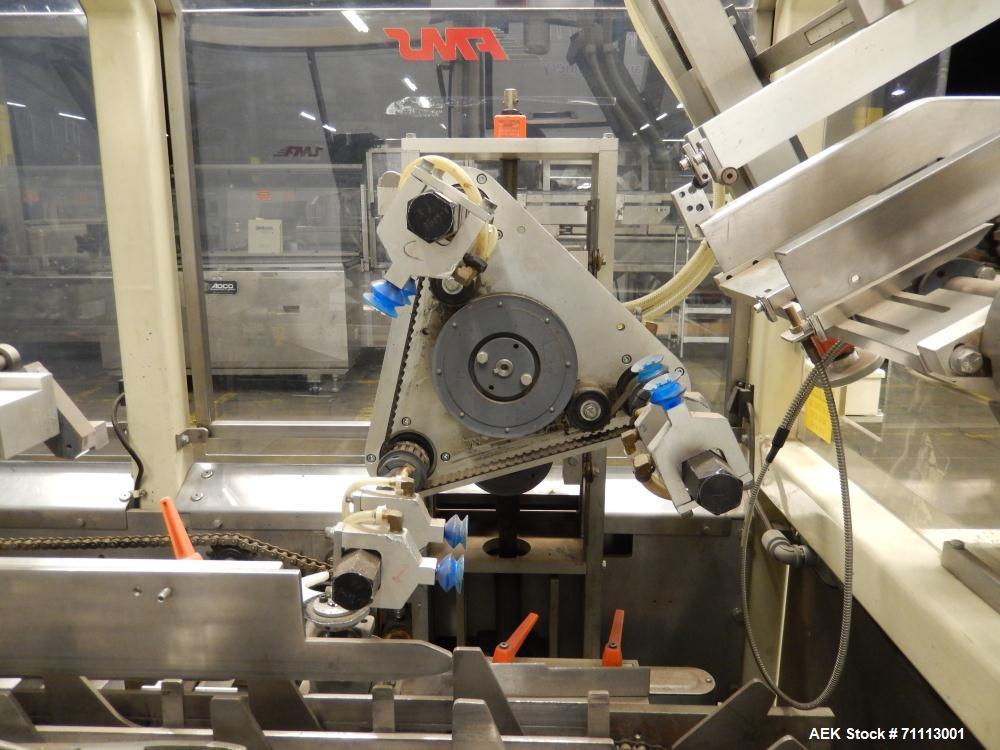 Used FMS Serpa Model 2100 MIAL Automatic Horizontal Glue Cartoner.
