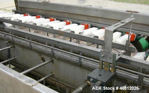 Used Kliklok Captain H Horizontal Automatic Cartoner, model HS-11198, stainless steel construction. Approximately over 150 cartons per minute, size range 2" to 7" long x 1 1/2" to 3" wide x 4" to 10"...
