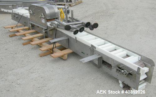 Used Kliklok Captain H Horizontal Automatic Cartoner, model HS-11198, stainless steel construction. Approximately over 150 cartons per minute, size range 2" to 7" long x 1 1/2" to 3" wide x 4" to 10"...