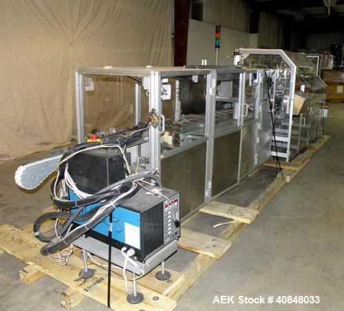 Used IMA/BFB Model A94 Automatic Continuous Motion Horizontal Cartoner. Capable of speeds up to 240 cpm. Has 6” centers for a carton size range: length 30 to 150mm, width 12 to 85mm, depth 55 to 210m...