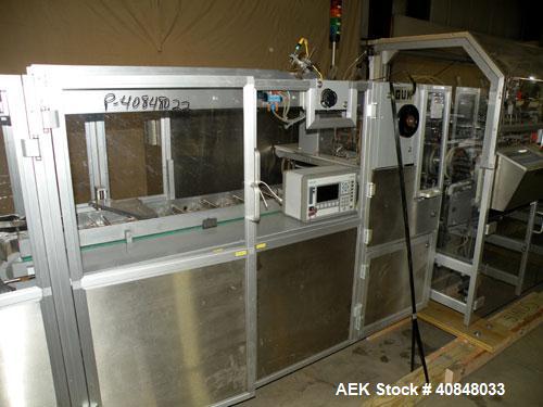 Used IMA/BFB Model A94 Automatic Continuous Motion Horizontal Cartoner. Capable of speeds up to 240 cpm. Has 6” centers for a carton size range: length 30 to 150mm, width 12 to 85mm, depth 55 to 210m...