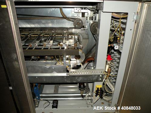 Used IMA/BFB Model A94 Automatic Continuous Motion Horizontal Cartoner. Capable of speeds up to 240 cpm. Has 6” centers for a carton size range: length 30 to 150mm, width 12 to 85mm, depth 55 to 210m...