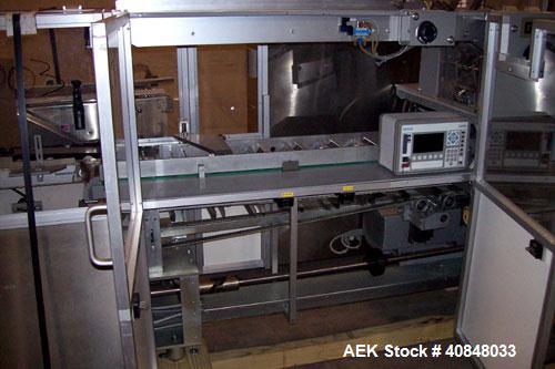 Used IMA/BFB Model A94 Automatic Continuous Motion Horizontal Cartoner. Capable of speeds up to 240 cpm. Has 6” centers for a carton size range: length 30 to 150mm, width 12 to 85mm, depth 55 to 210m...