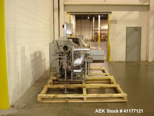 Used IWKA Continuous Motion Horizontal Cartoner, Model CPR. Speed up to 200 cartons per minute depending on product characteristics. Fitted with GUK type FA21/4 Cartonac 81 leaflet folder / inserter ...
