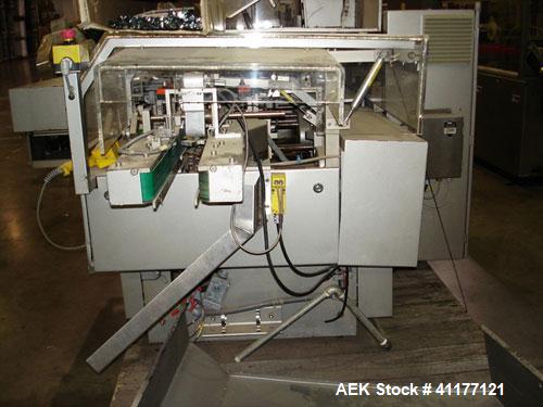 Used IWKA Continuous Motion Horizontal Cartoner, Model CPR. Speed up to 200 cartons per minute depending on product characteristics. Fitted with GUK type FA21/4 Cartonac 81 leaflet folder / inserter ...
