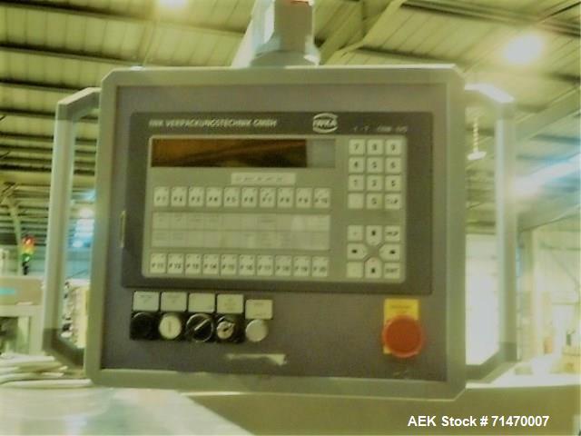 Used I IWKA CPS-R Automatic Horizontal Blisterpack Tuck Cartoner with Blister Transfer . Capable of speeds up to 300 cartons per minute. Cartoner is on n 6" centers for a carton size range: (Length) ...
