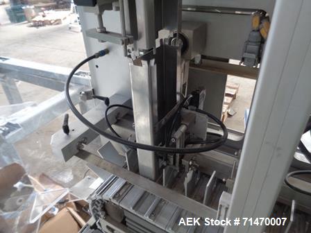 Used I IWKA CPS-R Automatic Horizontal Blisterpack Tuck Cartoner with Blister Transfer . Capable of speeds up to 300 cartons per minute. Cartoner is on n 6" centers for a carton size range: (Length) ...