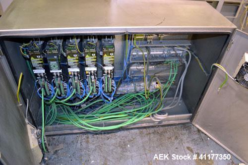 Used IWKA SC4 automatic horizontal cartoner capable of speeds up to 450 cartons per minute. Three Chain unit on 4" centers with adjustable bucket infeed.Carton size range: (Length) 20 to 75 mm, (Widt...