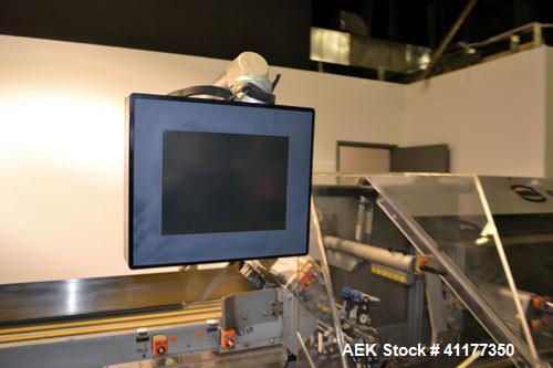 Used IWKA SC4 automatic horizontal cartoner capable of speeds up to 450 cartons per minute. Three Chain unit on 4" centers with adjustable bucket infeed.Carton size range: (Length) 20 to 75 mm, (Widt...