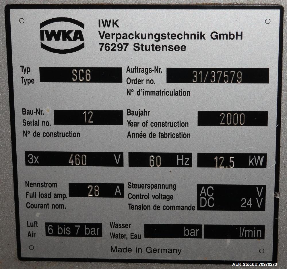 Used- IWKA Cartopac Model SC6 Automatic Horizontal Cartoner