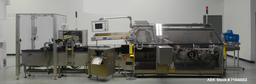 Used IWKA SI 6 Horizontal Glue Cartoner for Pouches or Blow Fill Seal Products