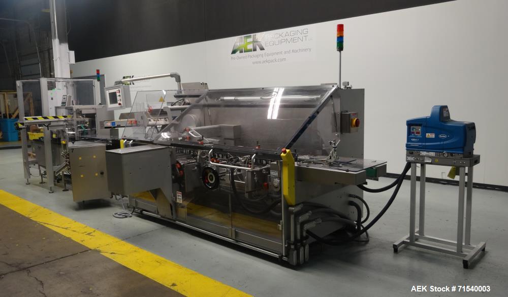 Used IWKA SI 6 Horizontal Glue Cartoner for Pouches or Blow Fill Seal Products