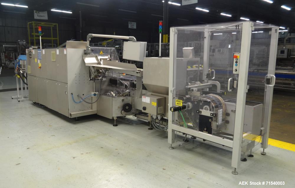 Used IWKA SI 6 Horizontal Glue Cartoner for Pouches or Blow Fill Seal Products