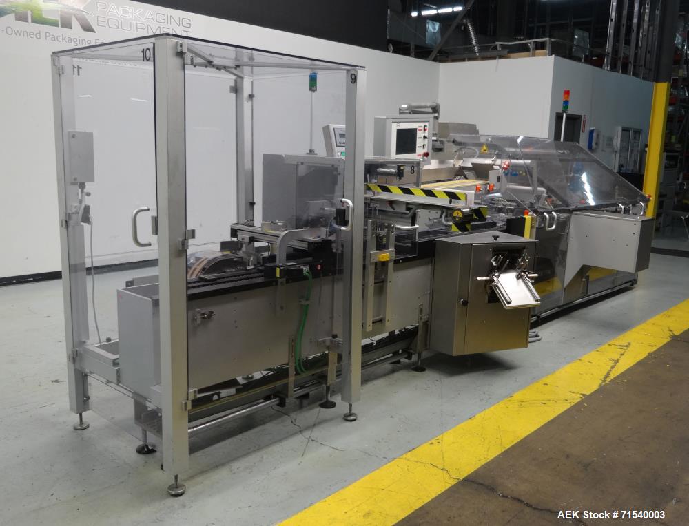 Used IWKA SI 6 Horizontal Glue Cartoner for Pouches or Blow Fill Seal Products