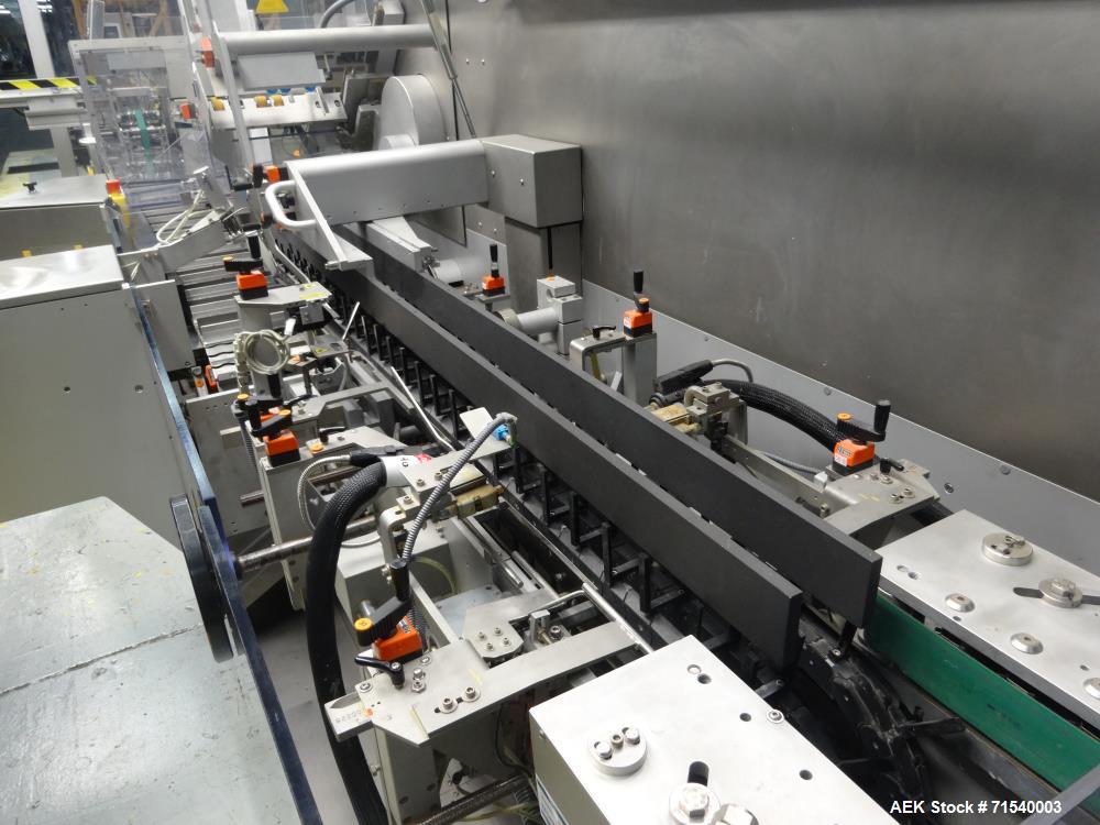Used IWKA SI 6 Horizontal Glue Cartoner for Pouches or Blow Fill Seal Products