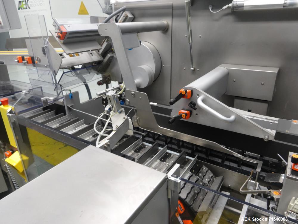 Used IWKA SI 6 Horizontal Glue Cartoner for Pouches or Blow Fill Seal Products