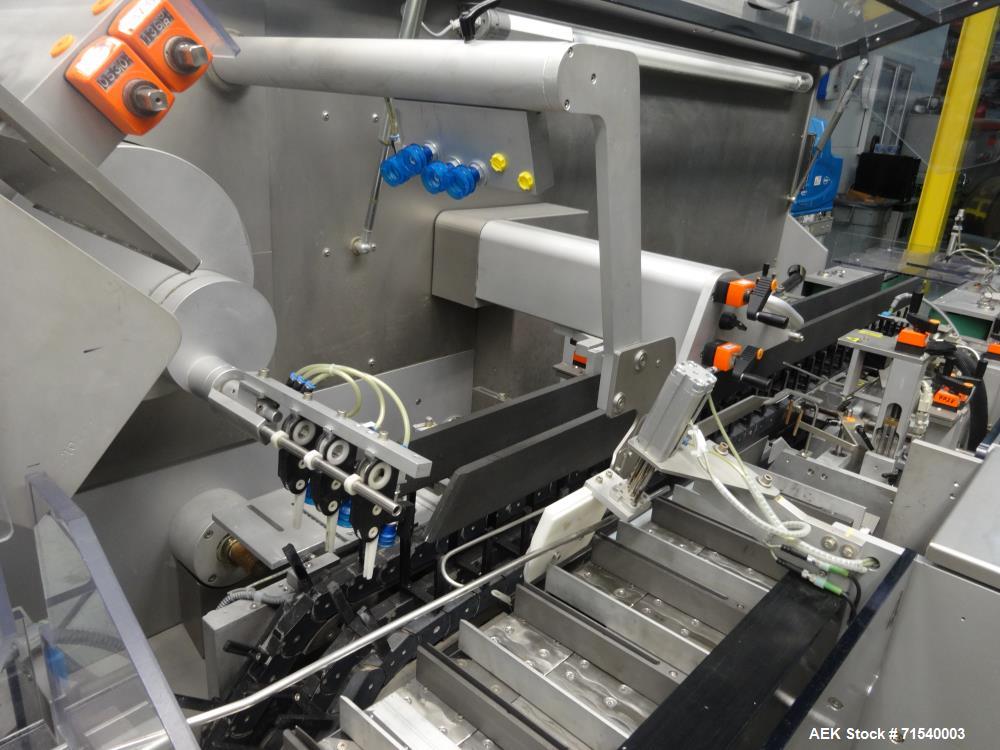 Used IWKA SI 6 Horizontal Glue Cartoner for Pouches or Blow Fill Seal Products