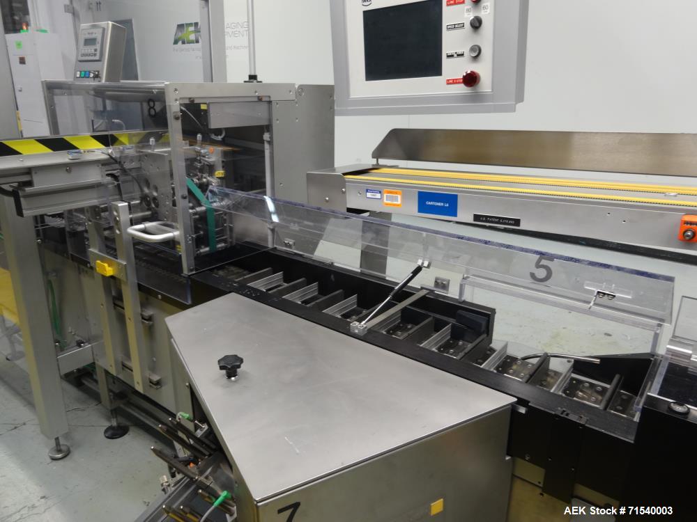 Used IWKA SI 6 Horizontal Glue Cartoner for Pouches or Blow Fill Seal Products