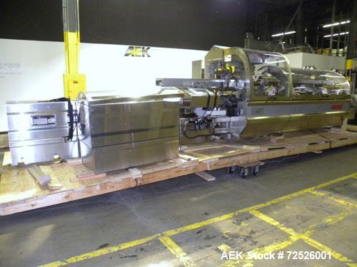 Used Jones Criterion 2000 (IM-C2K) Automatic Intermittent Motion Horizontal Cartoner. Capable of speeds from 20 to 66 cartons per minute. Reverse Tuck flap closures   Has 6" centers for a carton size...