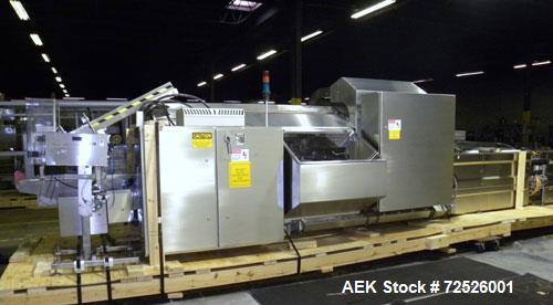 Used Jones Criterion 2000 (IM-C2K) Automatic Intermittent Motion Horizontal Cartoner. Capable of speeds from 20 to 66 cartons per minute. Reverse Tuck flap closures   Has 6" centers for a carton size...