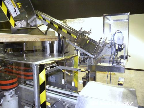 Used Jones Criterion 2000 (IM-C2K) Automatic Intermittent Motion Horizontal Cartoner. Capable of speeds from 20 to 66 cartons per minute. Reverse Tuck flap closures   Has 6" centers for a carton size...