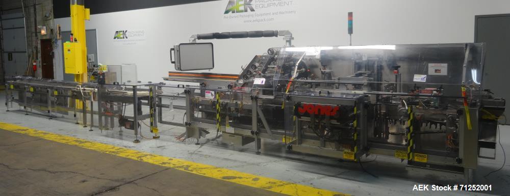Used Jones Model Legacy Automatic Bottle Load Horizontal Glue Pharmaceutical Ca