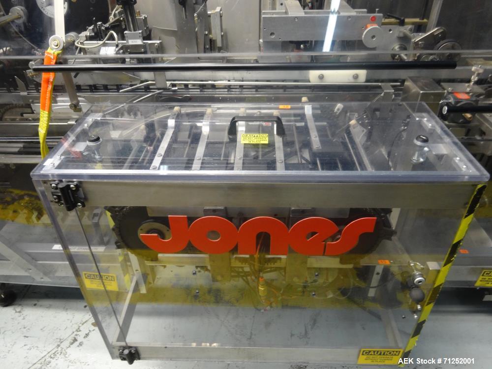 Used Jones Model Legacy Automatic Bottle Load Horizontal Glue Pharmaceutical Ca