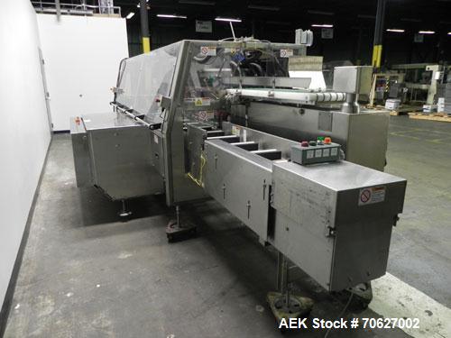 Used Kliklok (Woodman) Model SFR Automatic Horizontal Cartoner capable of speeds from 30 to 120 cartons per minute. 12" centers for a carton size range: Length - 2" to 10.2" or 50 mm to 260 mm, Width...