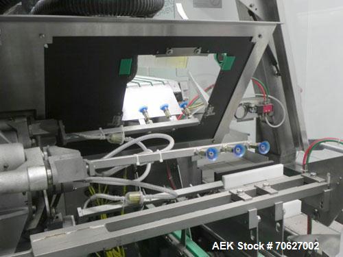 Used Kliklok (Woodman) Model SFR Automatic Horizontal Cartoner capable of speeds from 30 to 120 cartons per minute. 12" centers for a carton size range: Length - 2" to 10.2" or 50 mm to 260 mm, Width...