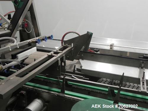 Used Kliklok (Woodman) Model SFR Automatic Horizontal Cartoner capable of speeds from 30 to 120 cartons per minute. 12" centers for a carton size range: Length - 2" to 10.2" or 50 mm to 260 mm, Width...