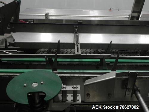 Used Kliklok (Woodman) Model SFR Automatic Horizontal Cartoner capable of speeds from 30 to 120 cartons per minute. 12" centers for a carton size range: Length - 2" to 10.2" or 50 mm to 260 mm, Width...