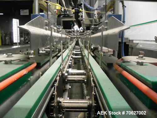Used Kliklok (Woodman) Model SFR Automatic Horizontal Cartoner capable of speeds from 30 to 120 cartons per minute. 12" centers for a carton size range: Length - 2" to 10.2" or 50 mm to 260 mm, Width...