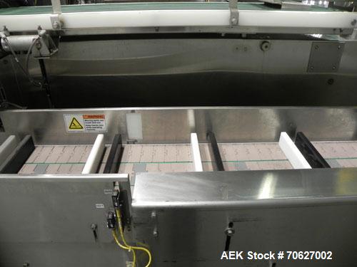 Used Kliklok (Woodman) Model SFR Automatic Horizontal Cartoner capable of speeds from 30 to 120 cartons per minute. 12" centers for a carton size range: Length - 2" to 10.2" or 50 mm to 260 mm, Width...