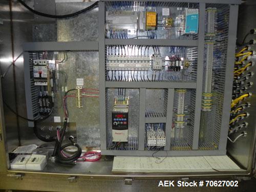 Used Kliklok (Woodman) Model SFR Automatic Horizontal Cartoner capable of speeds from 30 to 120 cartons per minute. 12" centers for a carton size range: Length - 2" to 10.2" or 50 mm to 260 mm, Width...