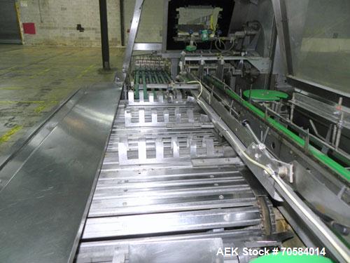 Used Kliklok (Woodman) Model SFR Automatic Horizontal Cartoner. Capable of speeds from 30 to 120 cartons per minute. Unit set on 15" centers for a carton size range: length 2.16" to 12.5" 55mm-318mm,...