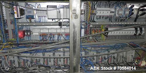 Used Kliklok (Woodman) Model SFR Automatic Horizontal Cartoner. Capable of speeds from 30 to 120 cartons per minute. Unit set on 15" centers for a carton size range: length 2.16" to 12.5" 55mm-318mm,...