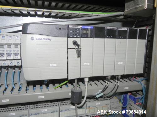 Used Kliklok (Woodman) Model SFR Automatic Horizontal Cartoner. Capable of speeds from 30 to 120 cartons per minute. Unit set on 15" centers for a carton size range: length 2.16" to 12.5" 55mm-318mm,...