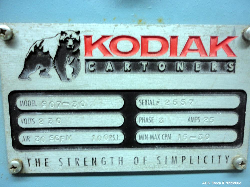 Used Kodiak Model 907-30 Automatic Horizontal Glue Cartoner