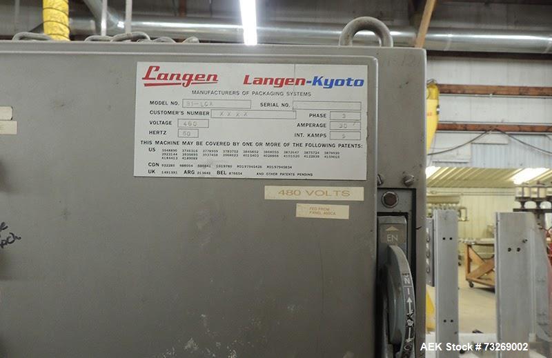 Used Langen B1-LCA Long Center Autoload Cartoner – Nordson Glue, 2-Up Feeder