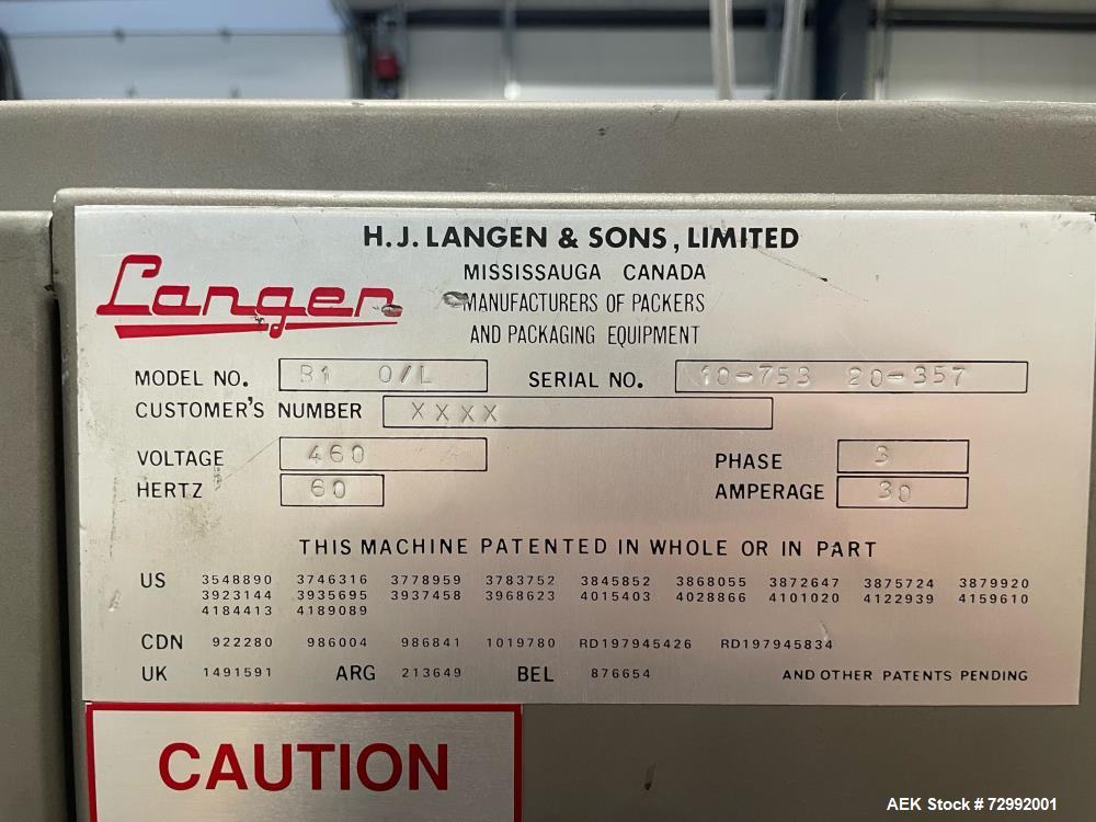 Used-Langen B1-OL Automatic Horizontal Glue Cartoner